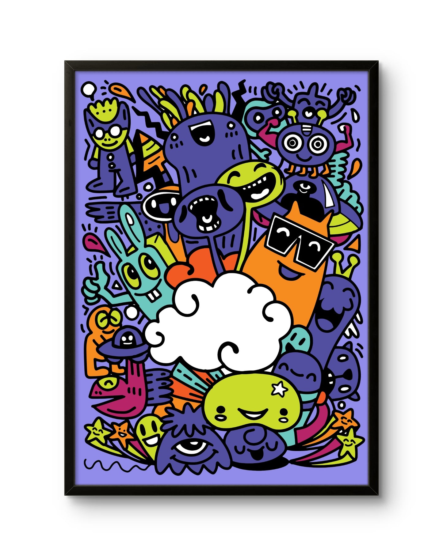 Playful Doodle Crowd ���' Violet Riot