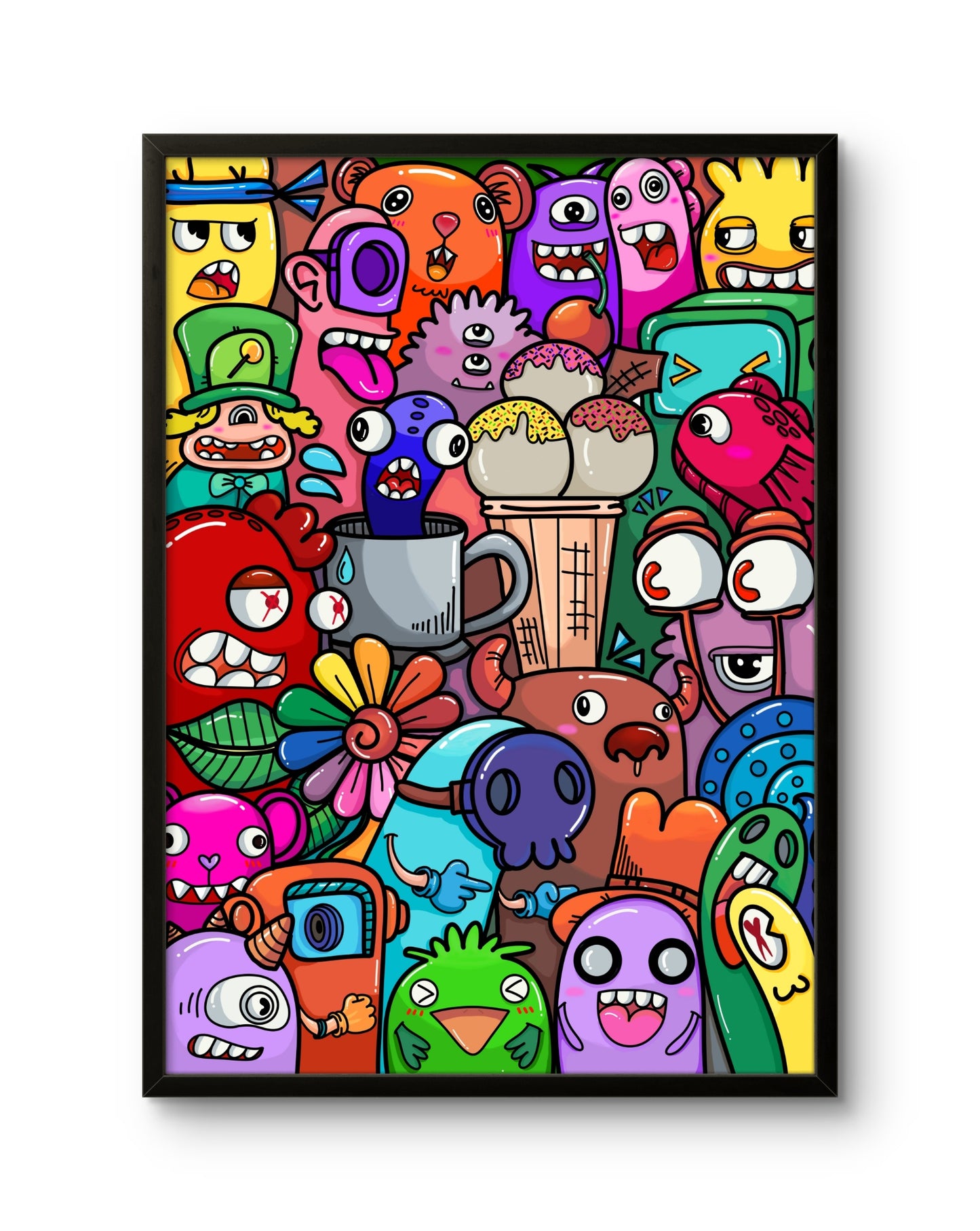 Playful Doodle Crowd ���' Candy Chaos