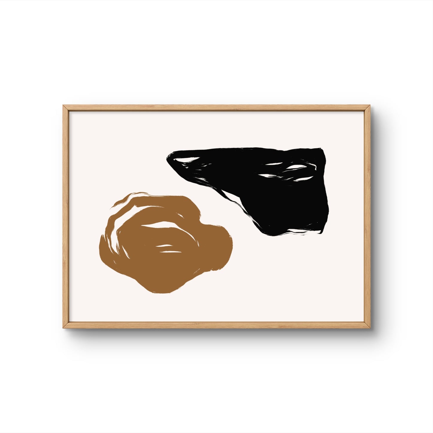Minimal Brush Study ���' Black & Clay