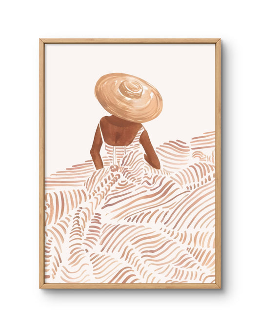 Woman in Hat Abstract Illustration