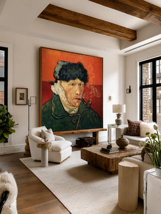 Self-Portrait with Bandaged Ear and Pipe