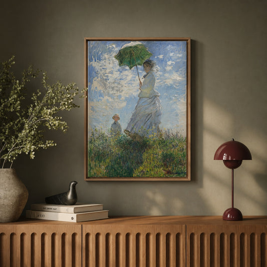 Woman with a Parasol – Madame Monet and Her Son