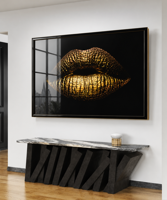 Golden Lips Luxury Beauty Art