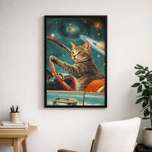 Space Cat Driving