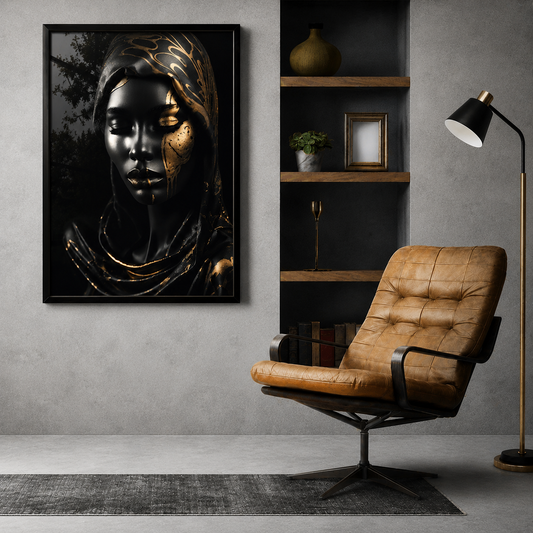 Golden Veiled Portrait