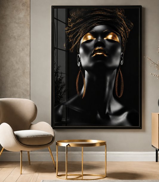 Golden Ascend Black & Gold Woman Portrait
