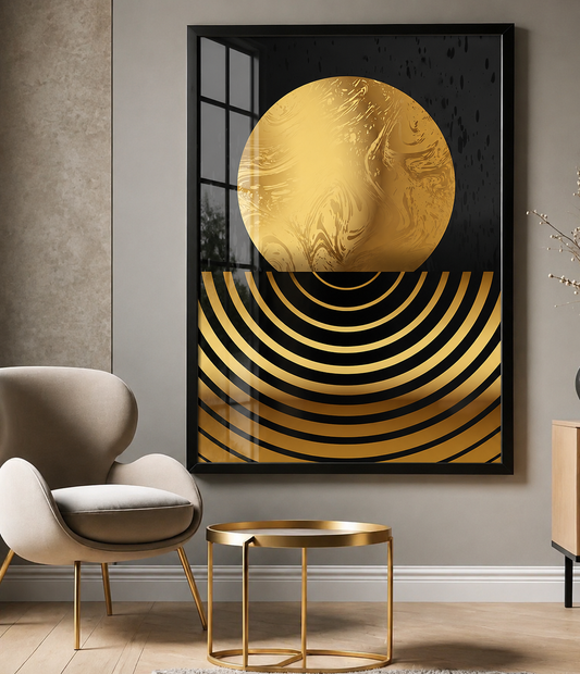 Golden Abstract Sun