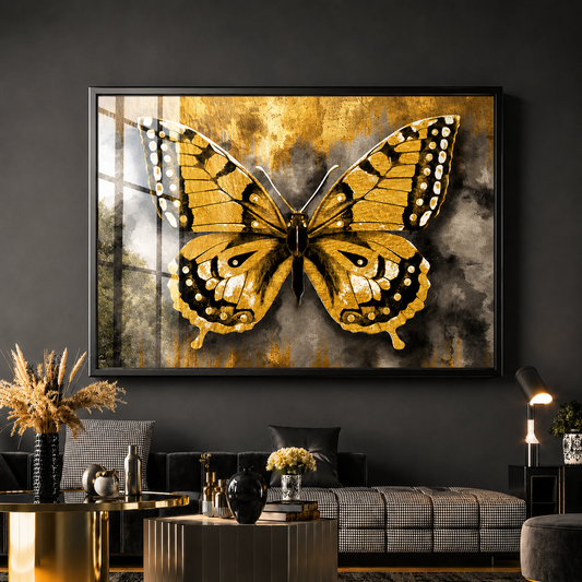 Black & Gold Butterfly Abstract