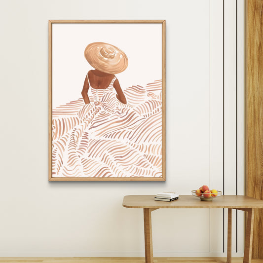 Woman in Hat Abstract Illustration