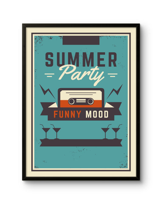 Summer Party Retro Poster