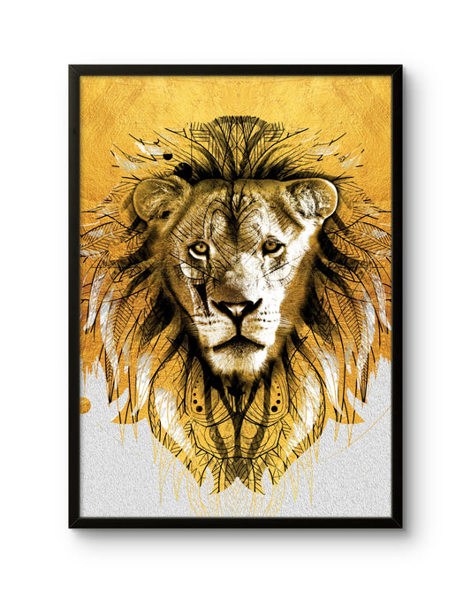 Regal Lion Golden Tribal Majesty