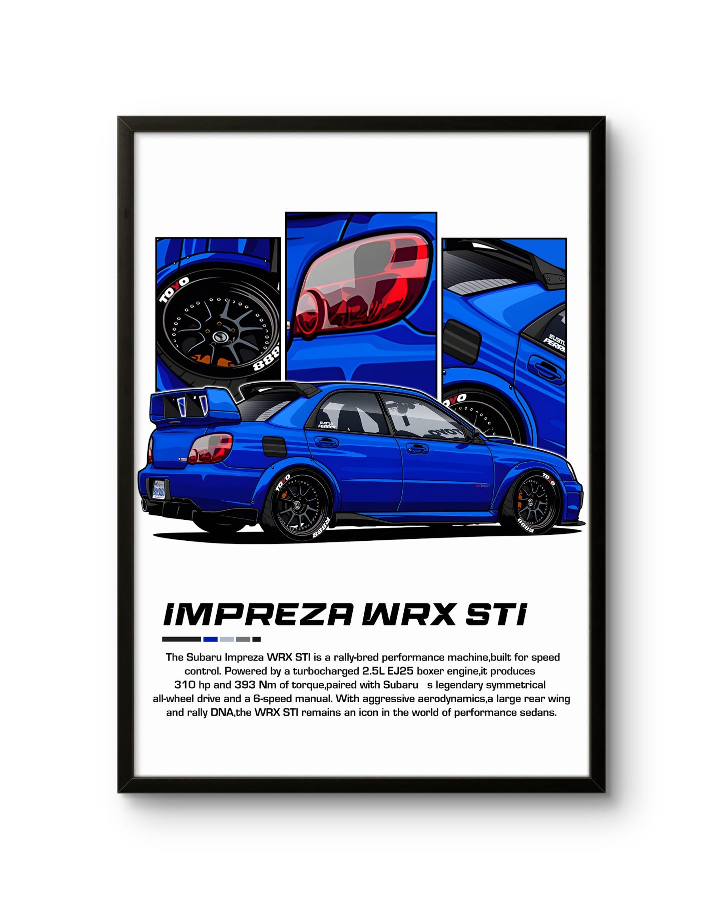 Subaru Impreza WRX STI Blue Rally DNA