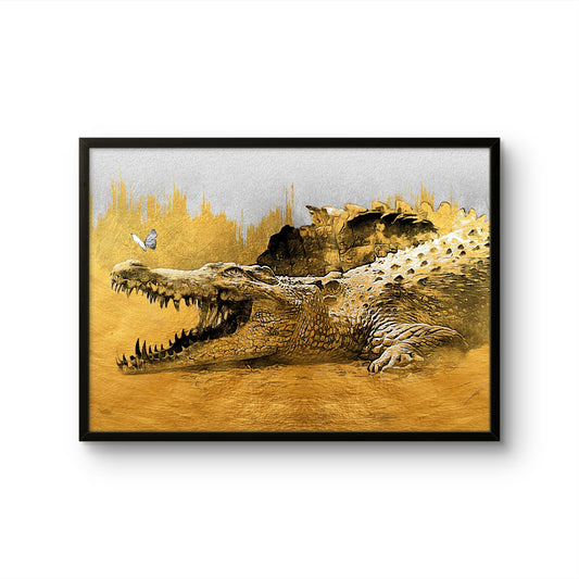 Crocodile in Gold Horizon