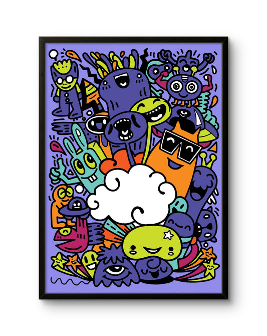Playful Doodle Crowd ���' Violet Riot