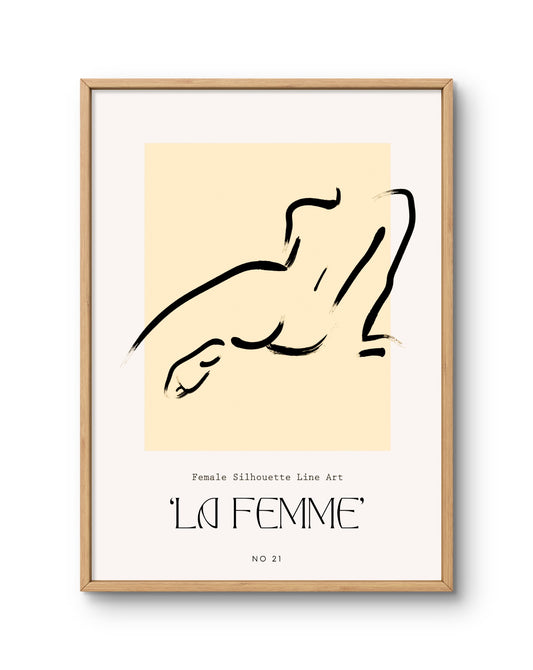 La Femme Female Silhouette Line Art