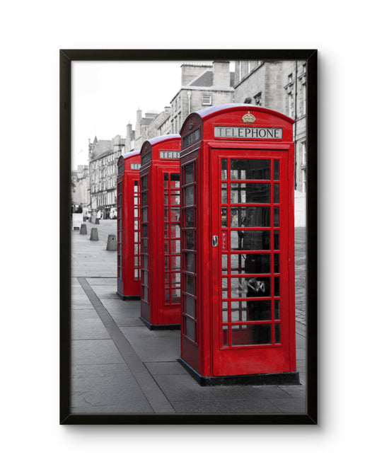 Three Red Telephone Booths