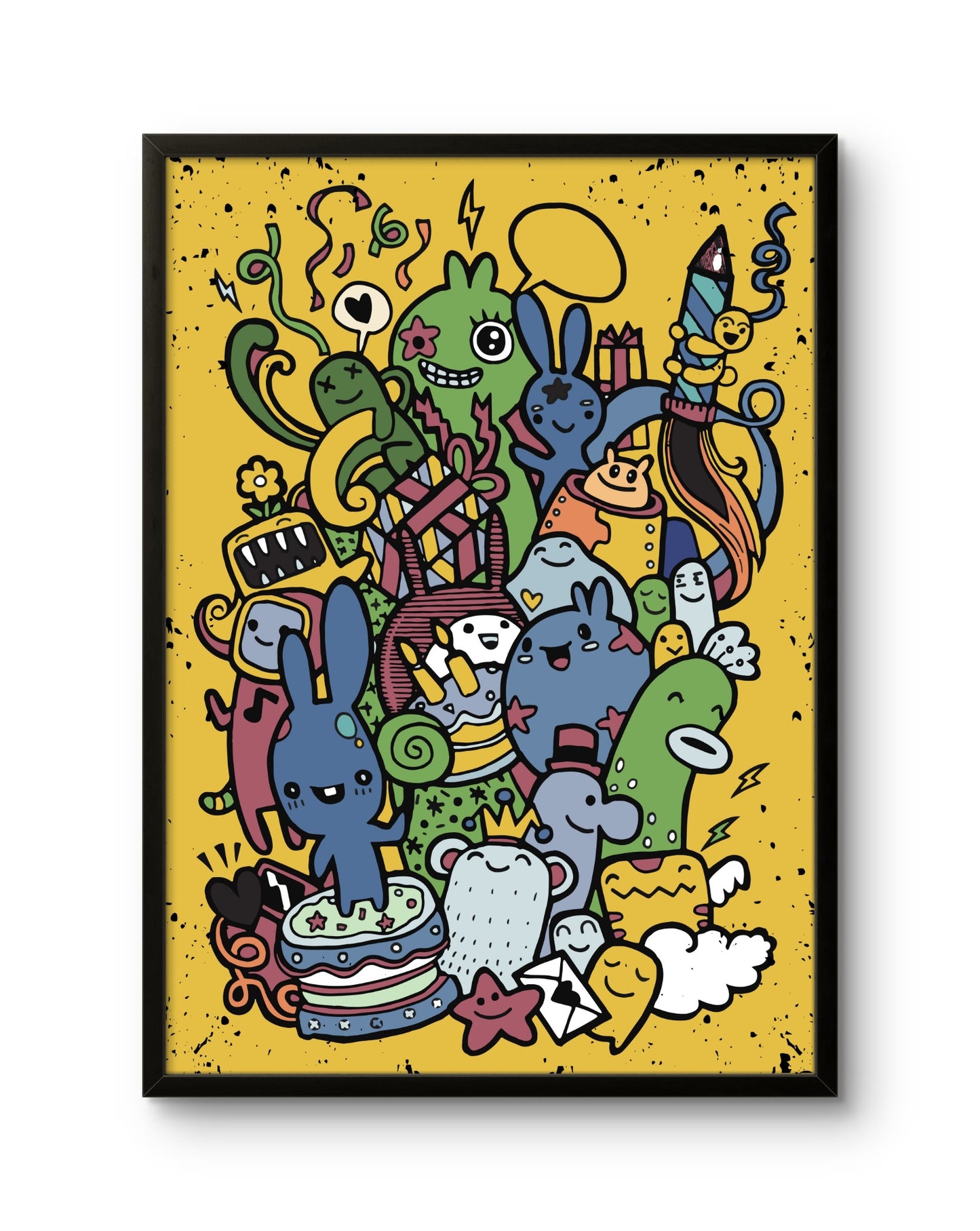 Playful Doodle Crowd ���' Mustard Parade