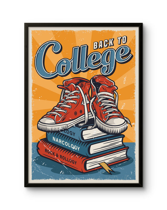 Back to College Sneakers Poster