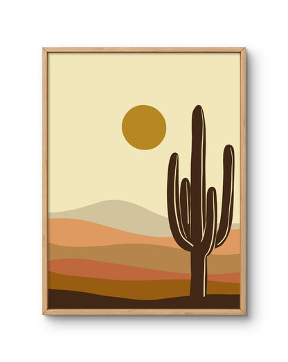 Golden Desert Cactus