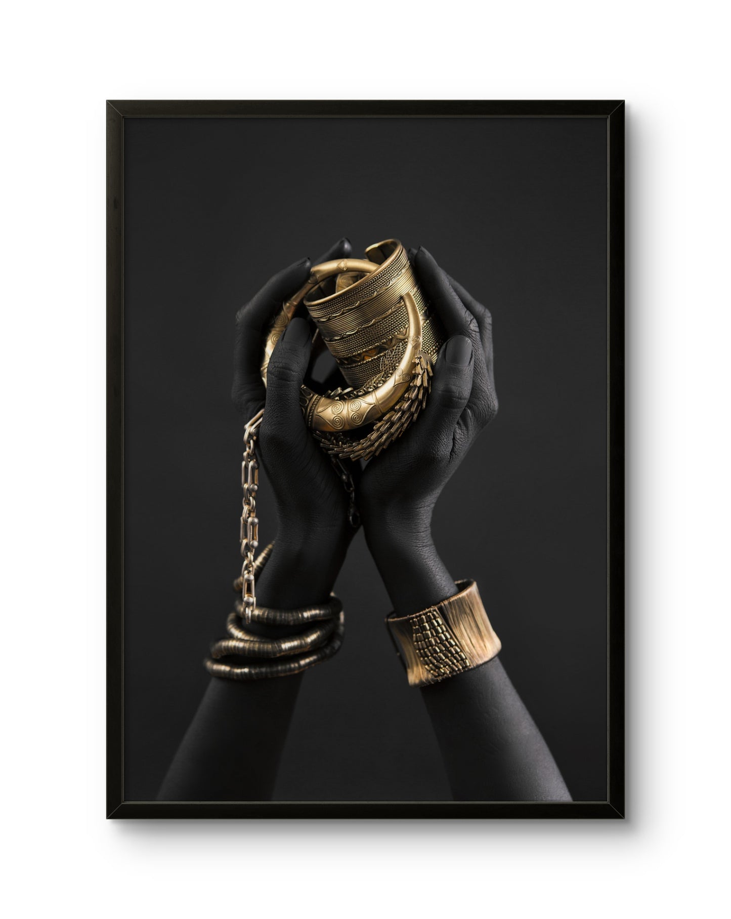 Golden Jewelry Hands