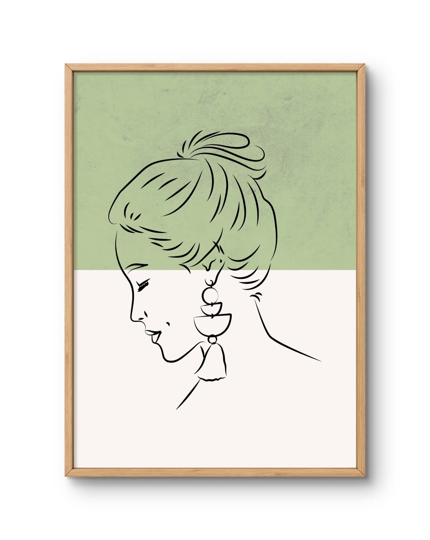 Elegant Profile Minimal Line Art