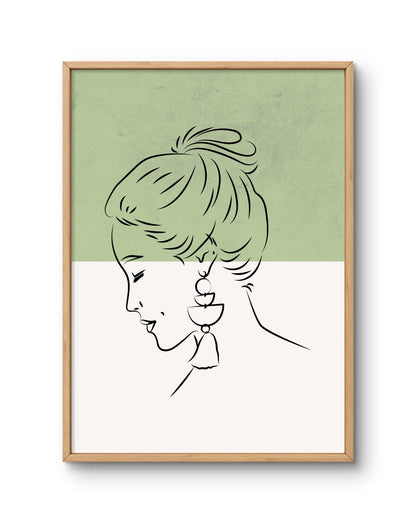 Elegant Profile Minimal Line Art