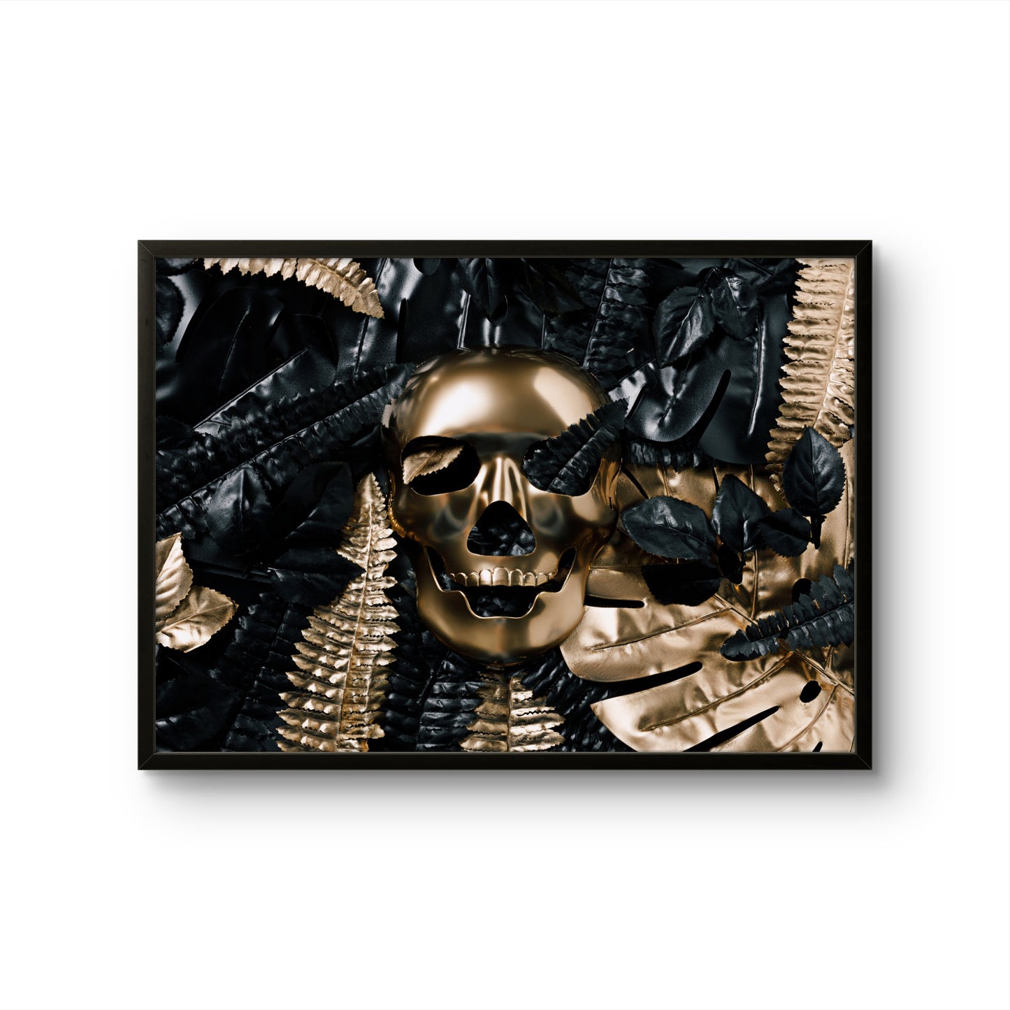 Golden Skull in Black Jungle