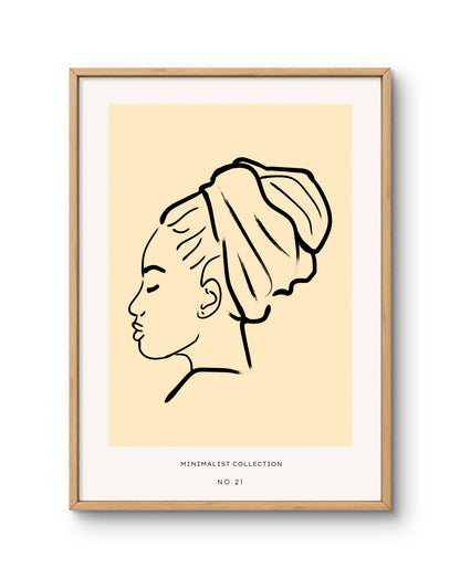 Minimalist Muse Female Profile Line Art