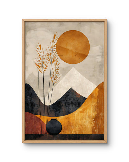 Abstract Vase & Sun