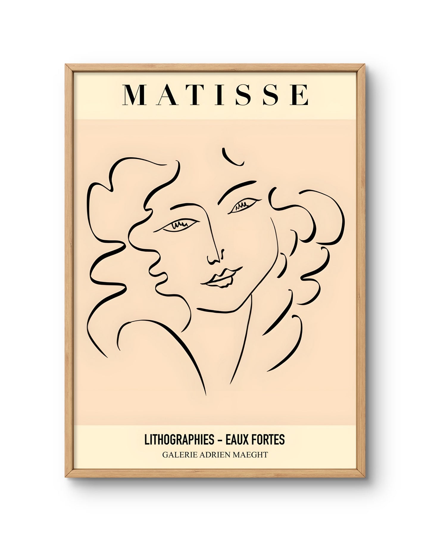 Matisse Lithographies (Female Portrait Line Drawing)