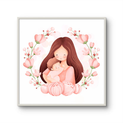 Mother and Baby Floral Wreath