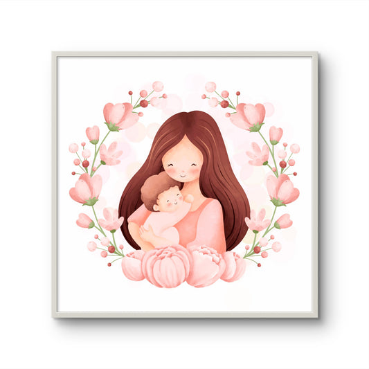 Mother and Baby Floral Wreath