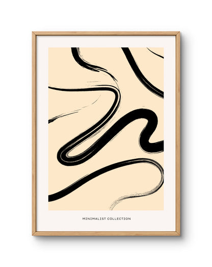 Minimalist Flow Abstract Line Composition
