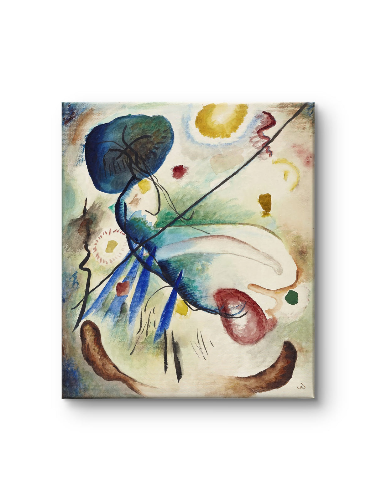 Aquarell mit Strich