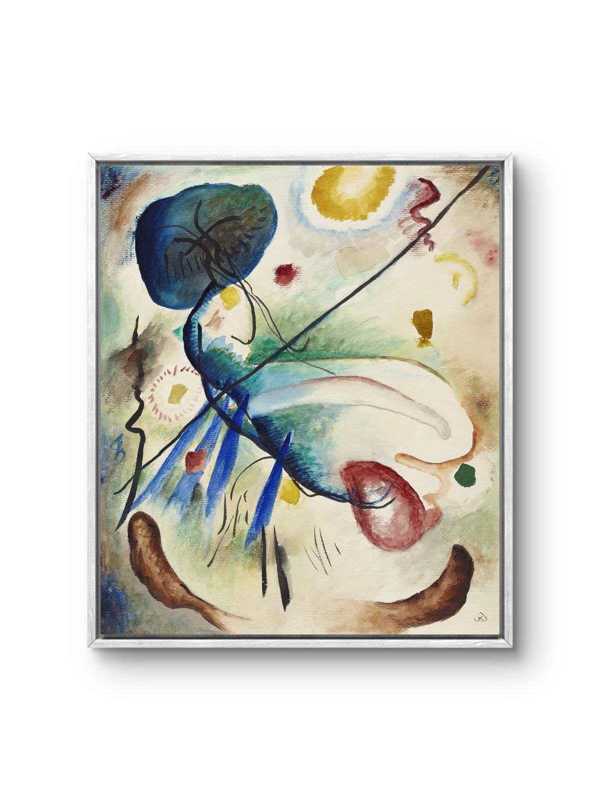 Aquarell mit Strich