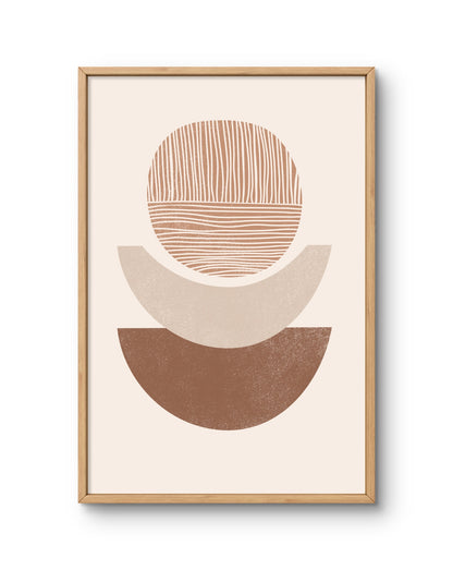 Neutral Stacked Shape Abstract
