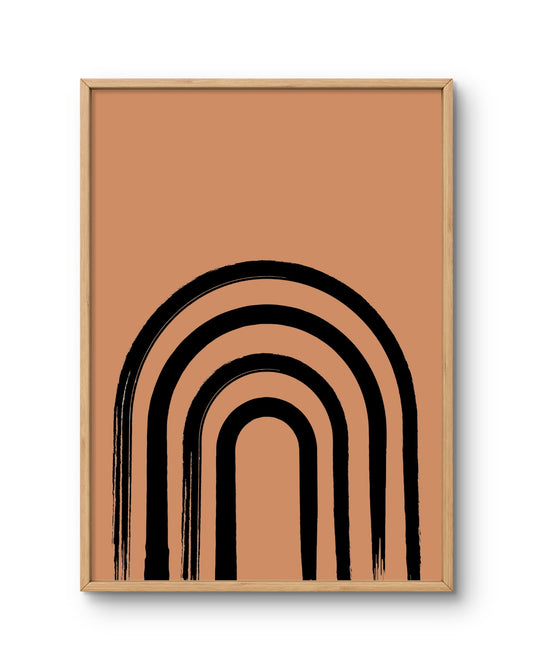 Minimal Black Arch Abstract