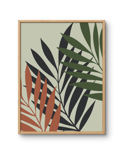 Minimal Palm Leaves Botanical Wall Art