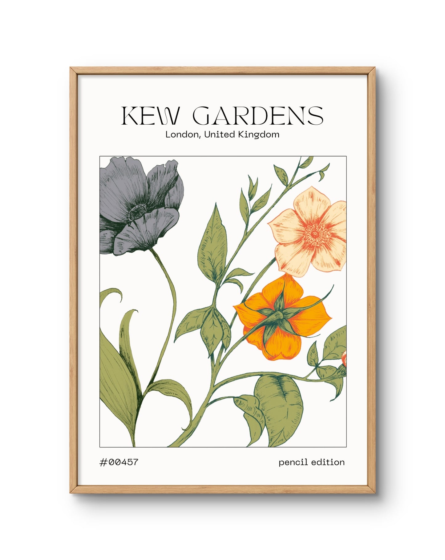Kew Gardens Botanical Illustration Poster