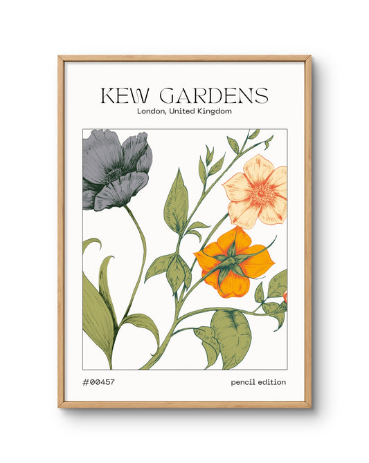 Kew Gardens Botanical Illustration Poster