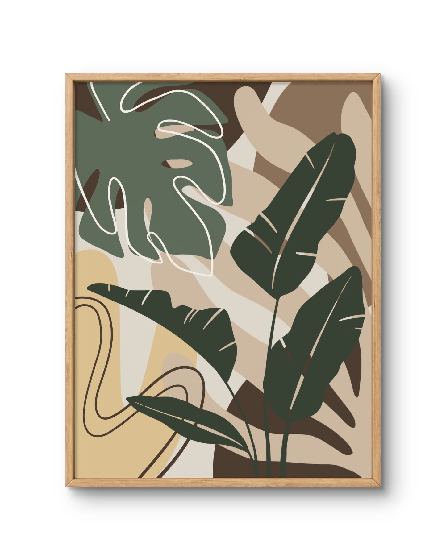 Monstera Flow Abstract Tropical Art