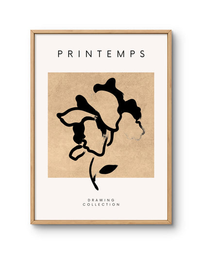 Printemps  Abstract Floral Drawing