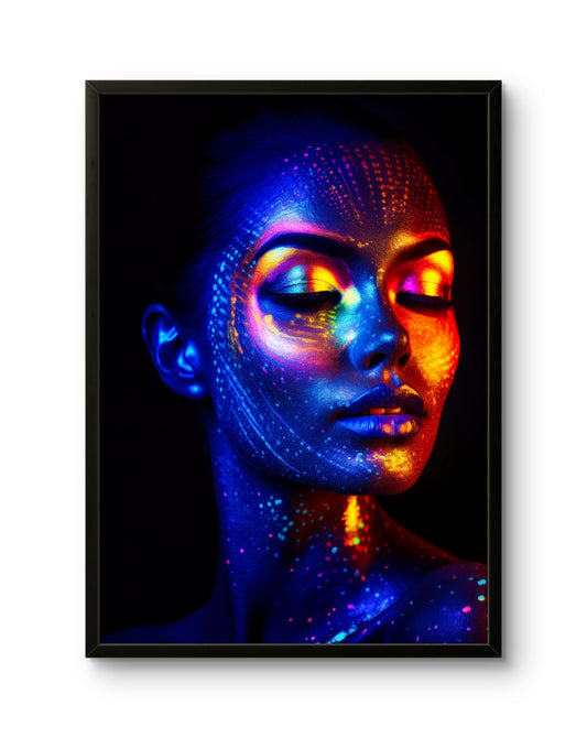 UV Glow Face Neon Body Paint Portrait