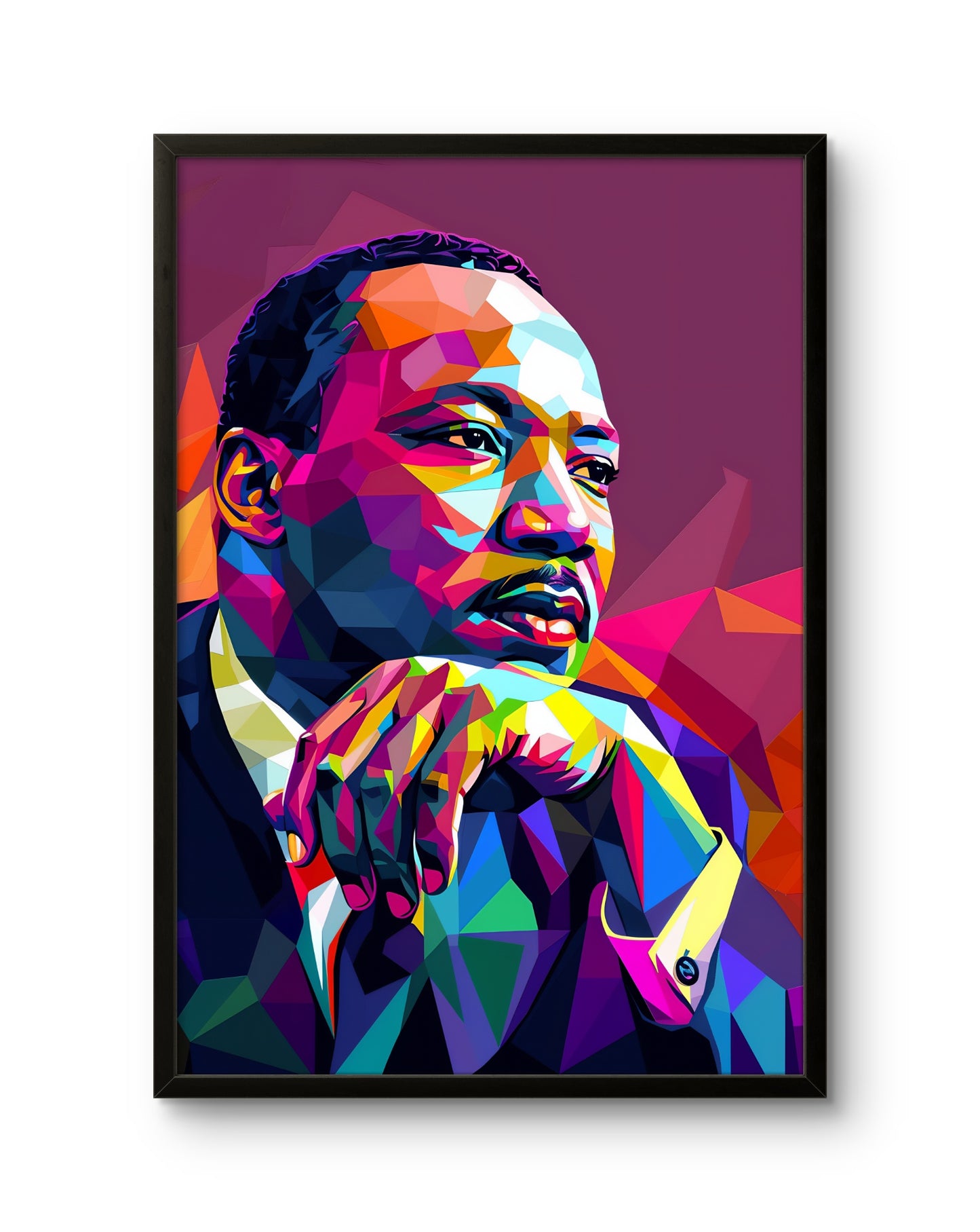 Martin Luther King Geometric Color Portrait