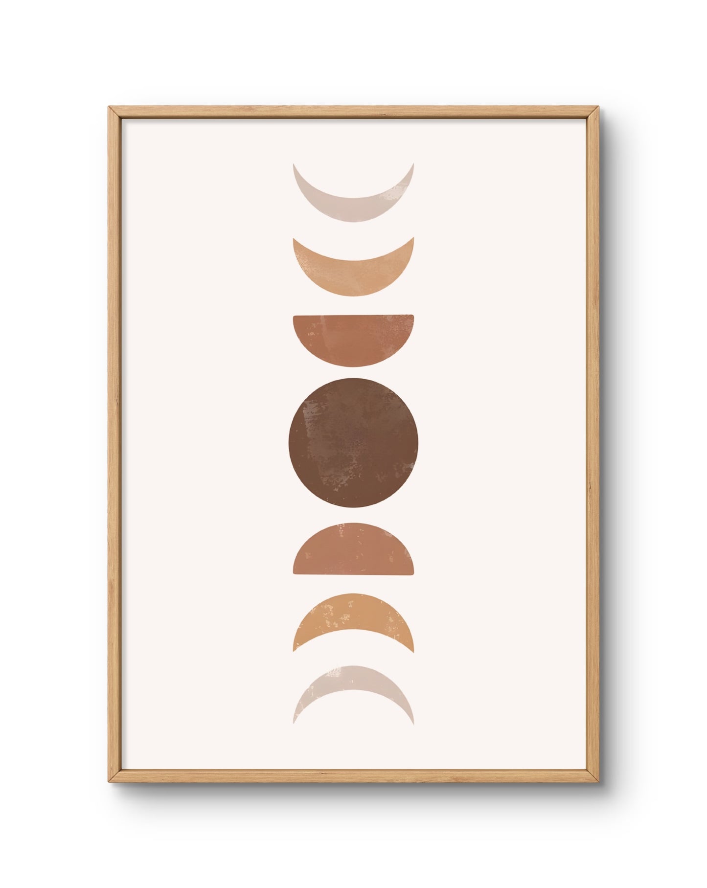 Neutral Moon Phases Abstract Wall Art