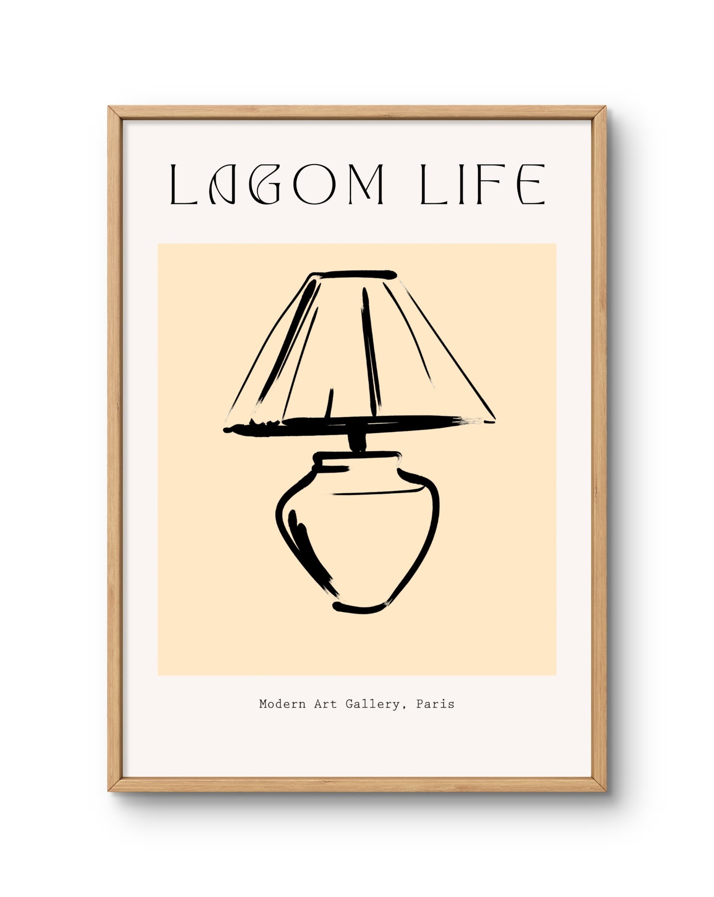 Lagom Life Minimal Table Lamp Illustration