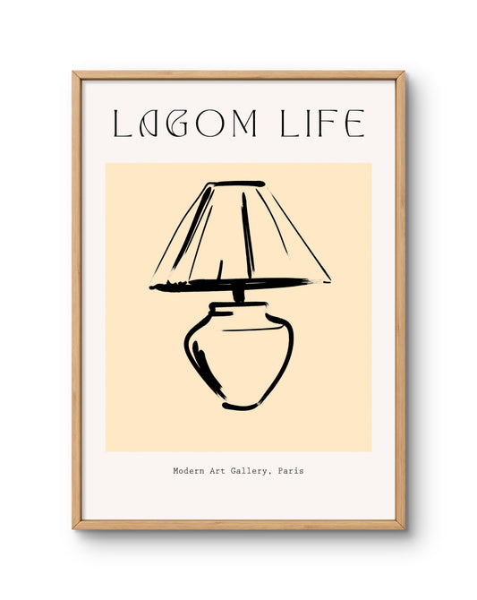 Lagom Life Minimal Table Lamp Illustration