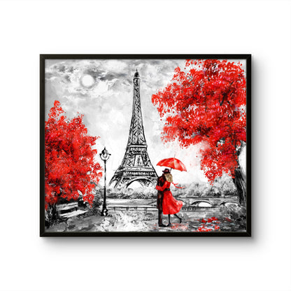 Paris Lovers Red Umbrella