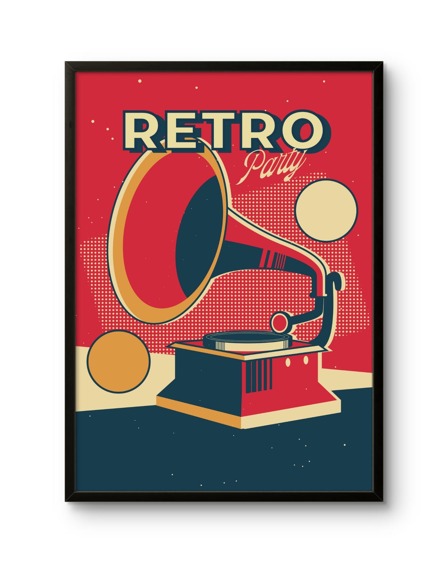 Retro Party Gramophone Poster
