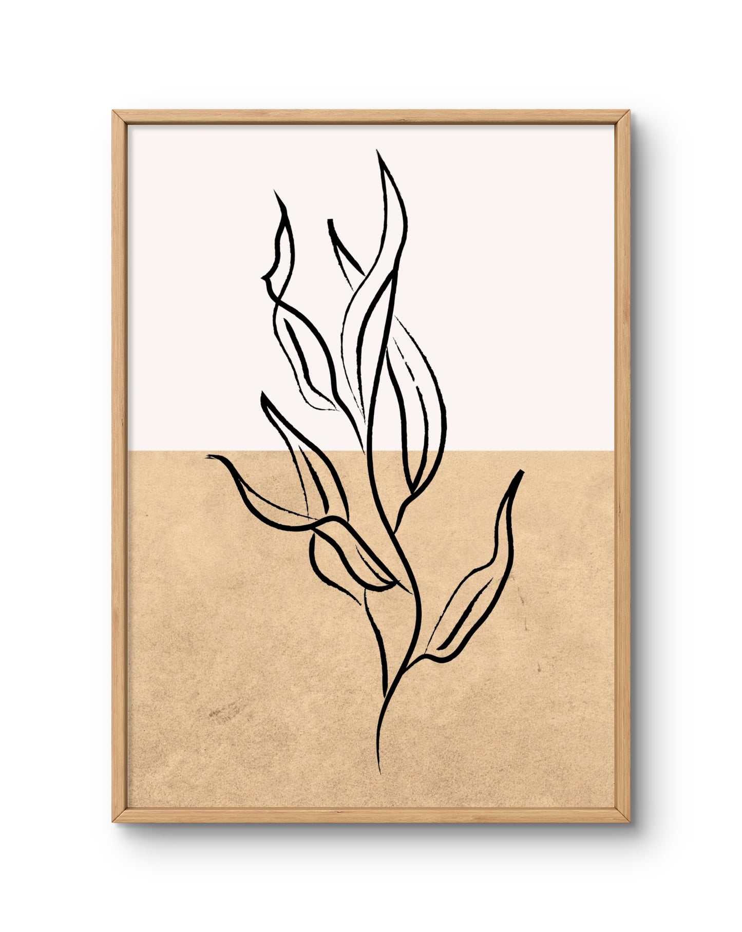 Minimal Botanique Line Leaf Study
